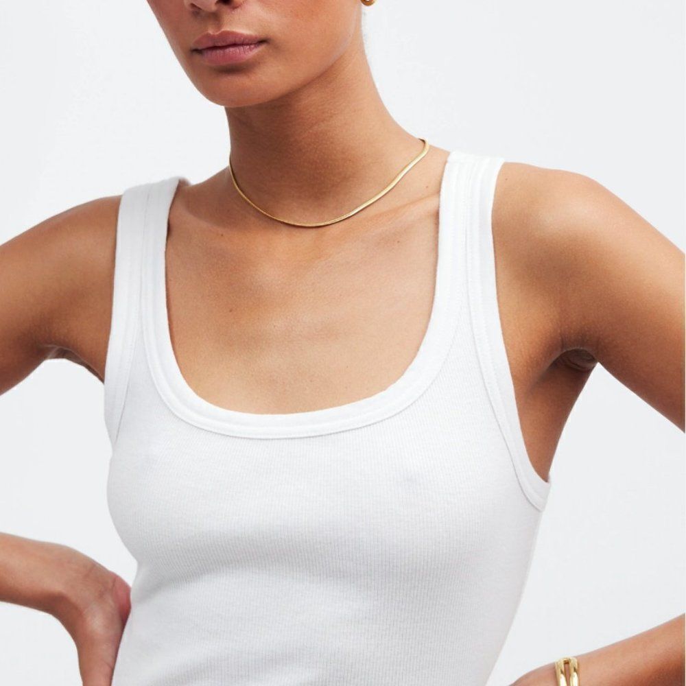 Madewell NQ458 Premium Standard 02. The Essential Rib Tank New